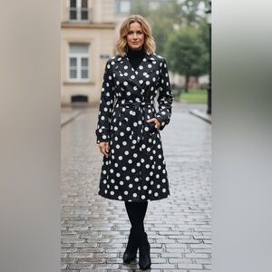 Anne Klein Polka Dot Raincoat